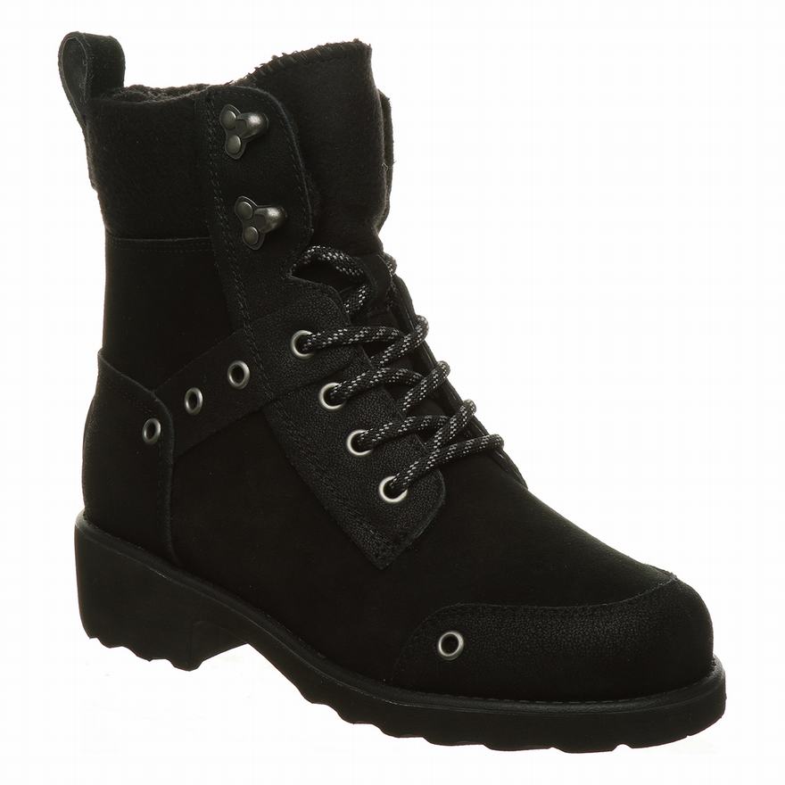 Bearpaw Alicia Ankle Boots UK - Women's Boots Black ||DEHONW-369||